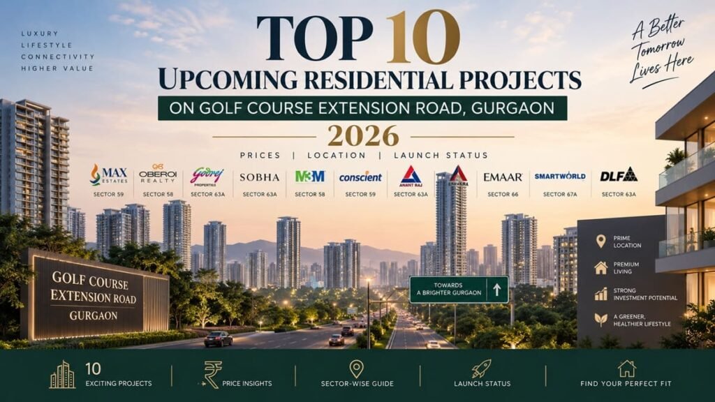 Top 10 upcoming residential projects on Golf Course Extension Road Gurgaon 2026