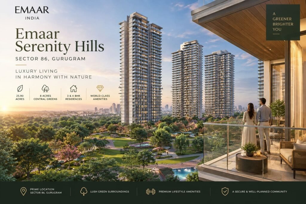 Emaar Serenity Hills Sector 86 Gurgaon luxury residences with landscaped green spaces